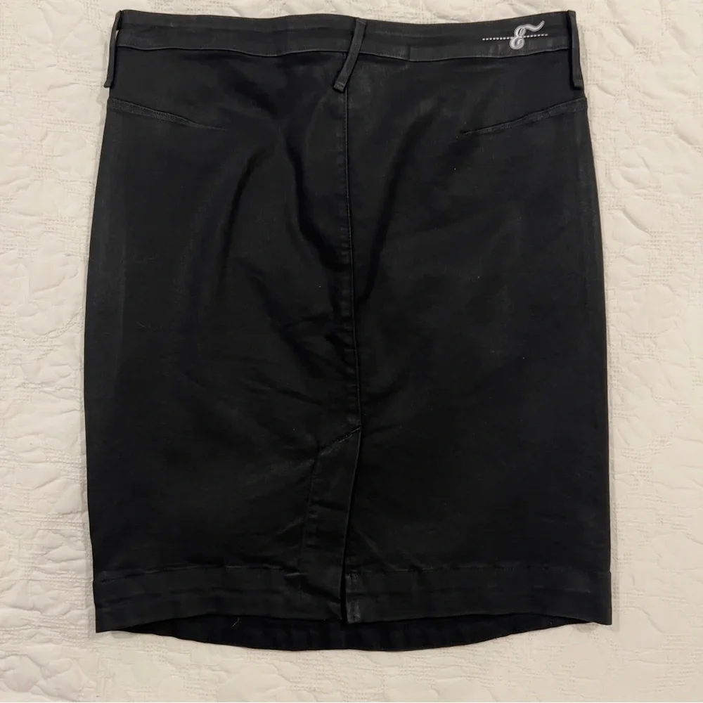 Earnest Sewn Charlotte Coated Waxed  Pencil Skirt